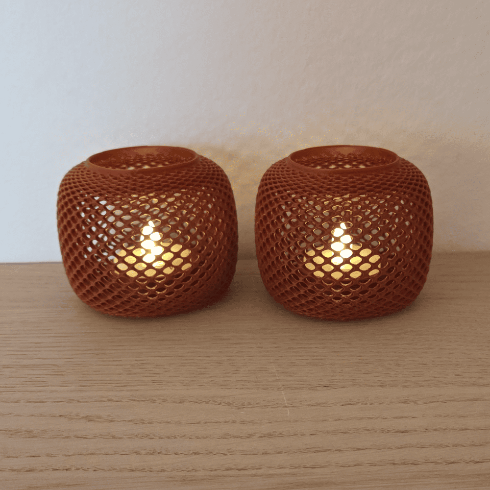 Flettet Fyrfadsstage, 2 stk
